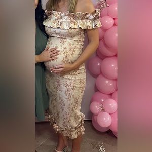 V. Chapman Lilac dress: cedar rose print